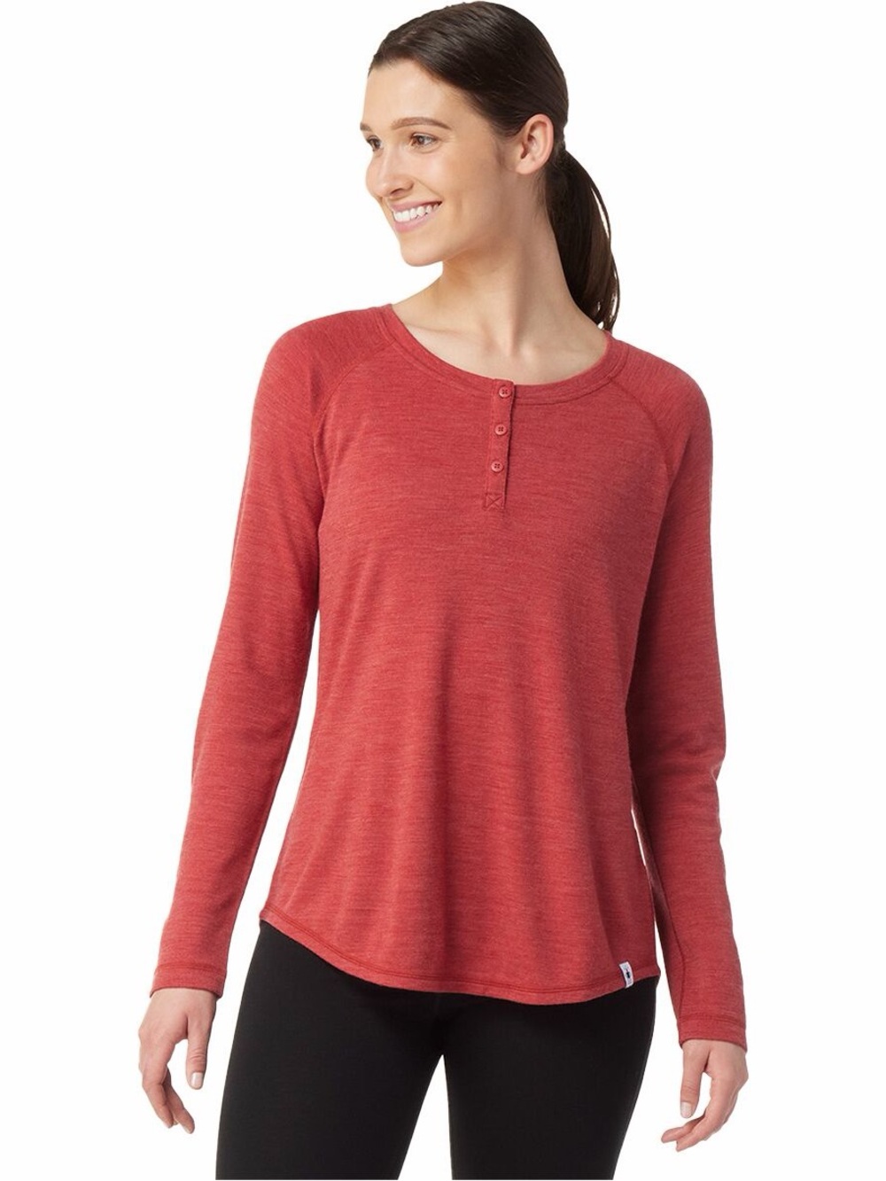 Smartwool Women’s Merino 250 Thermal Base Layer Henley Shirt Longsleeve Red XL